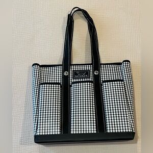 SCOUT Pocket Rocket Tote Black White Gingham Medium Bag